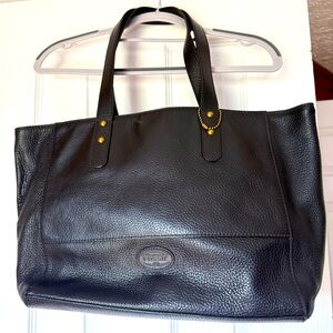 Fossil Black Leather Tote